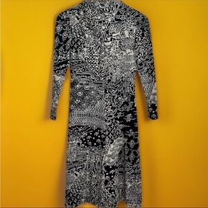 🥂 Vintage 1970s Emerald & Cream R&K Originals Dress with Scarf Detail